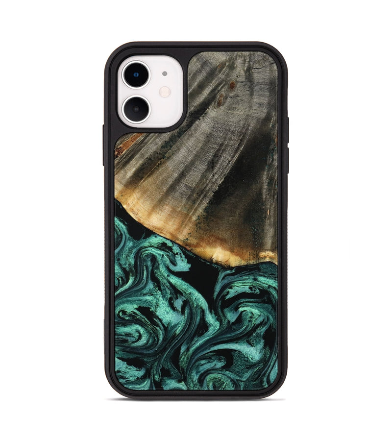 iPhone 11 Wood Phone Case - Jerome (Green, 800068)