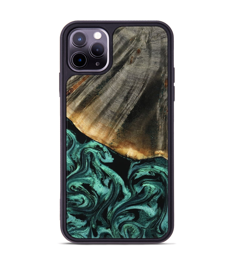 iPhone 11 Pro Max Wood Phone Case - Jerome (Green, 800068)