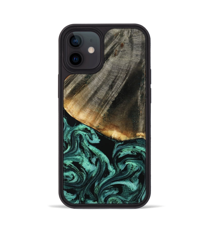 iPhone 12 Wood Phone Case - Jerome (Green, 800068)