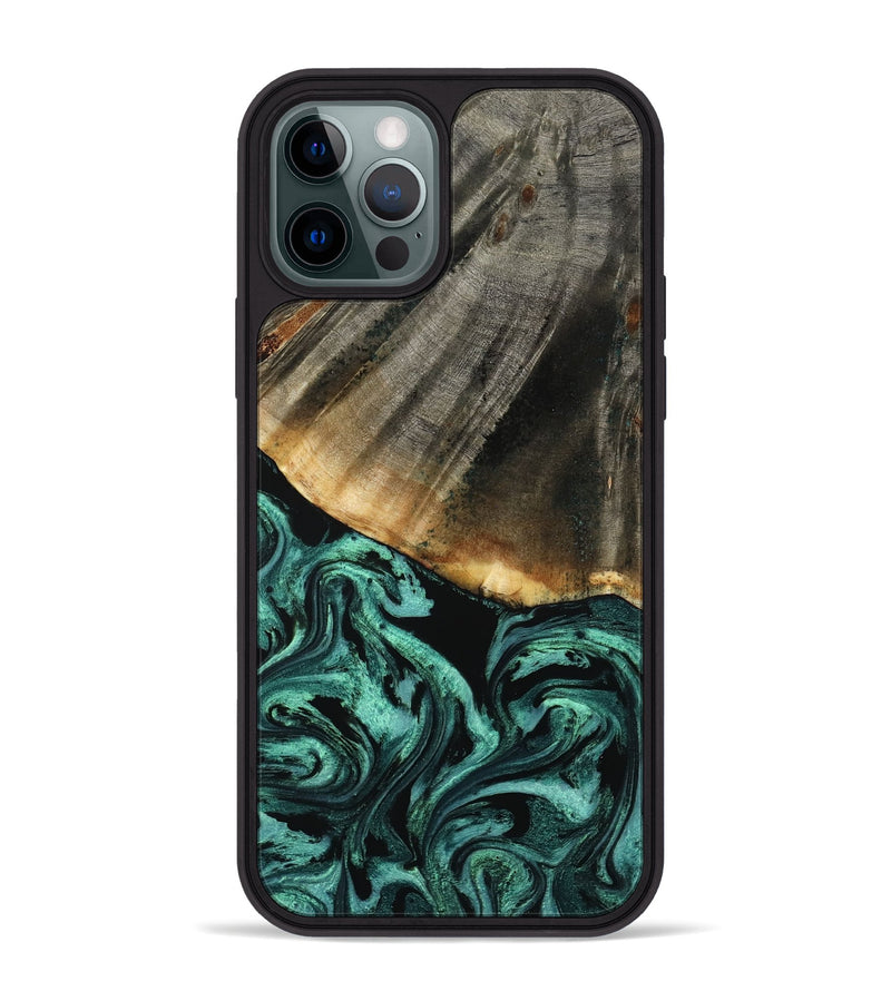 iPhone 12 Pro Max Wood Phone Case - Jerome (Green, 800068)