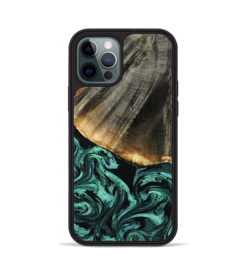 iPhone 12 Pro Wood Phone Case - Jerome (Green, 800068)