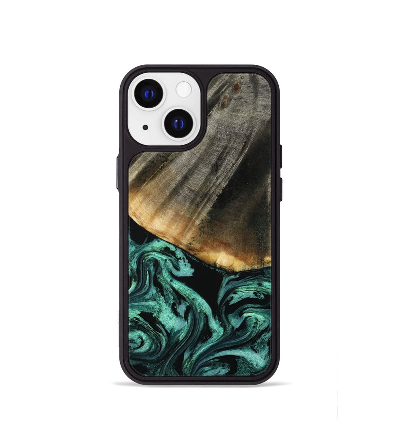 iPhone 13 mini Wood Phone Case - Jerome (Green, 800068)