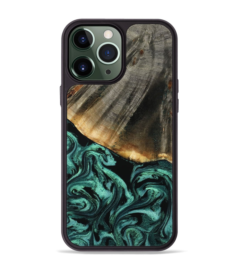 iPhone 13 Pro Max Wood Phone Case - Jerome (Green, 800068)