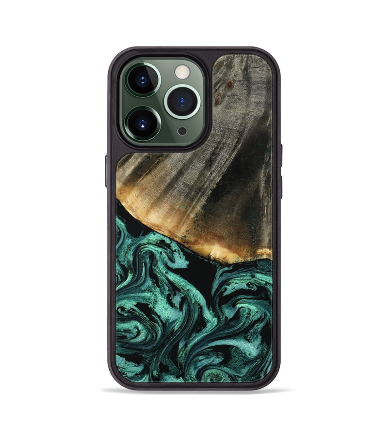 iPhone 13 Pro Wood Phone Case - Jerome (Green, 800068)
