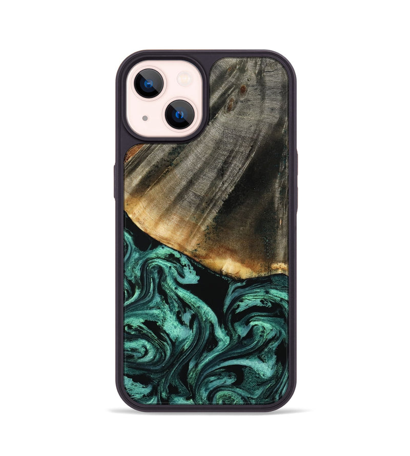 iPhone 14 Wood Phone Case - Jerome (Green, 800068)