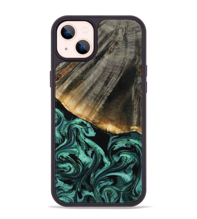 iPhone 14 Plus Wood Phone Case - Jerome (Green, 800068)