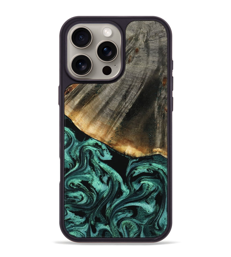 iPhone 16 Pro Max Wood Phone Case - Jerome (Green, 800068)