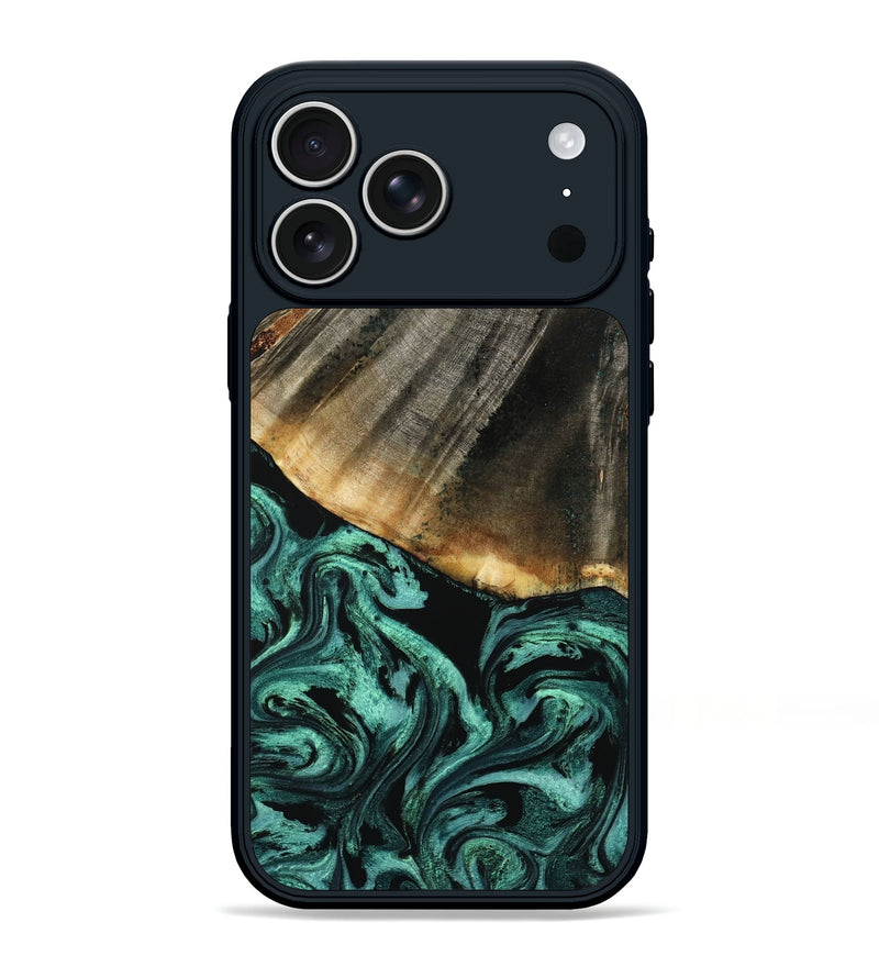 iPhone 17 Pro Max Wood Phone Case - Jerome (Green, 800068)