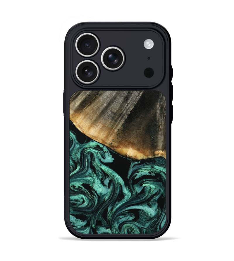 iPhone 17 Pro Wood Phone Case - Jerome (Green, 800068)