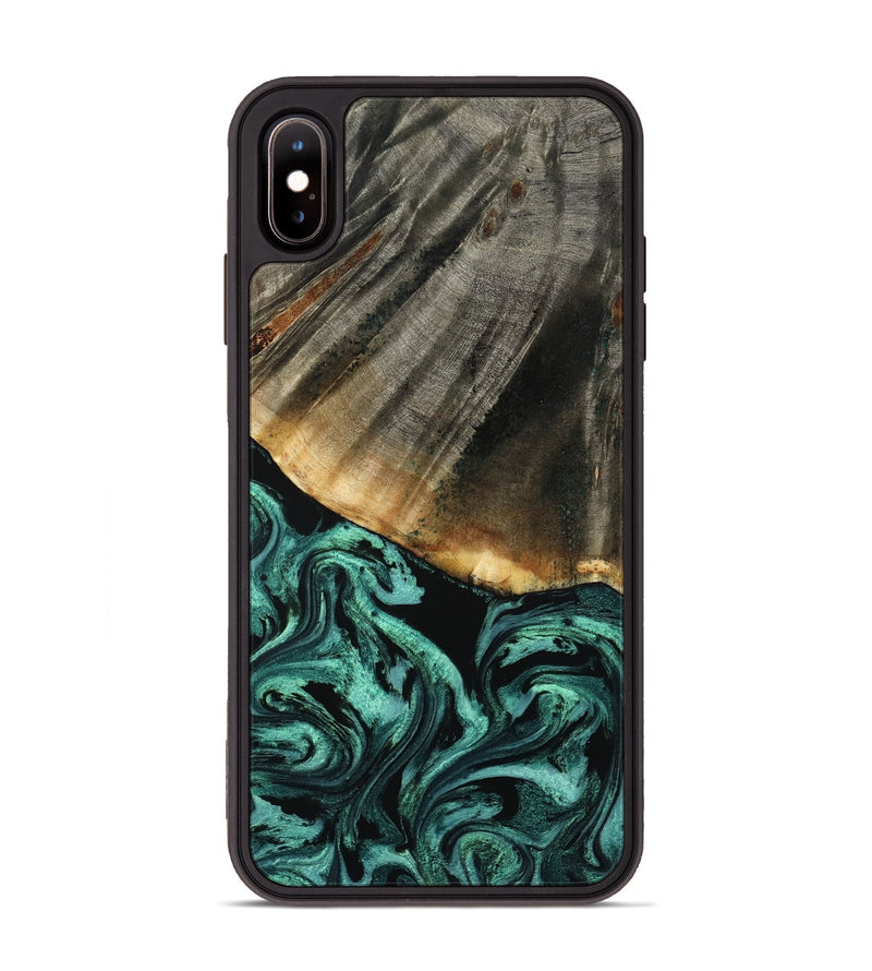 iPhone Xs Max Wood Phone Case - Jerome (Green, 800068)