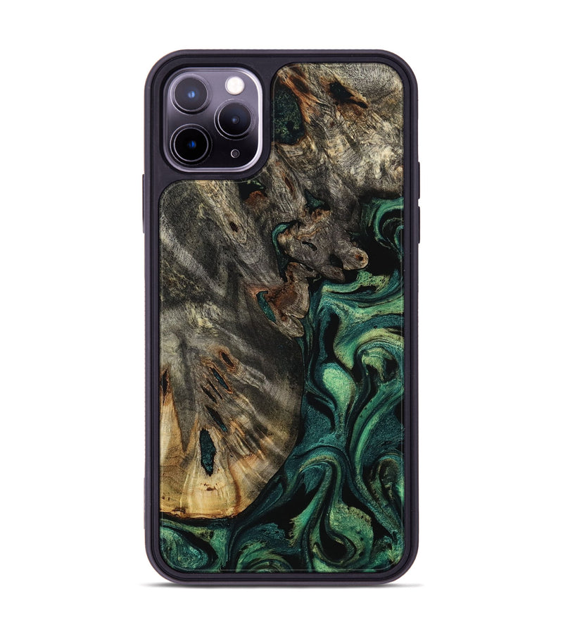 iPhone 11 Pro Max Wood Phone Case - Karon (Green, 800069)