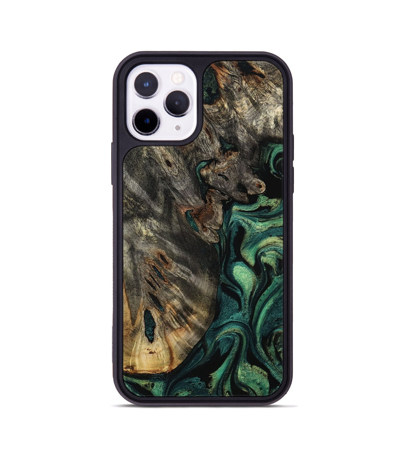 iPhone 11 Pro Wood Phone Case - Karon (Green, 800069)
