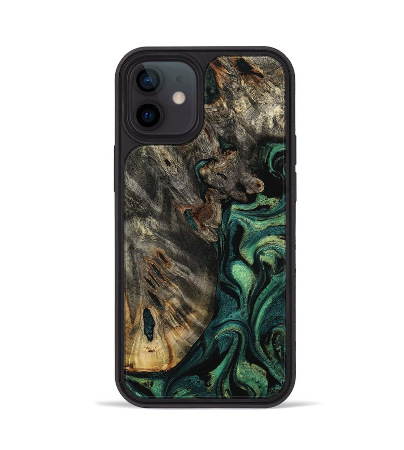 iPhone 12 Wood Phone Case - Karon (Green, 800069)