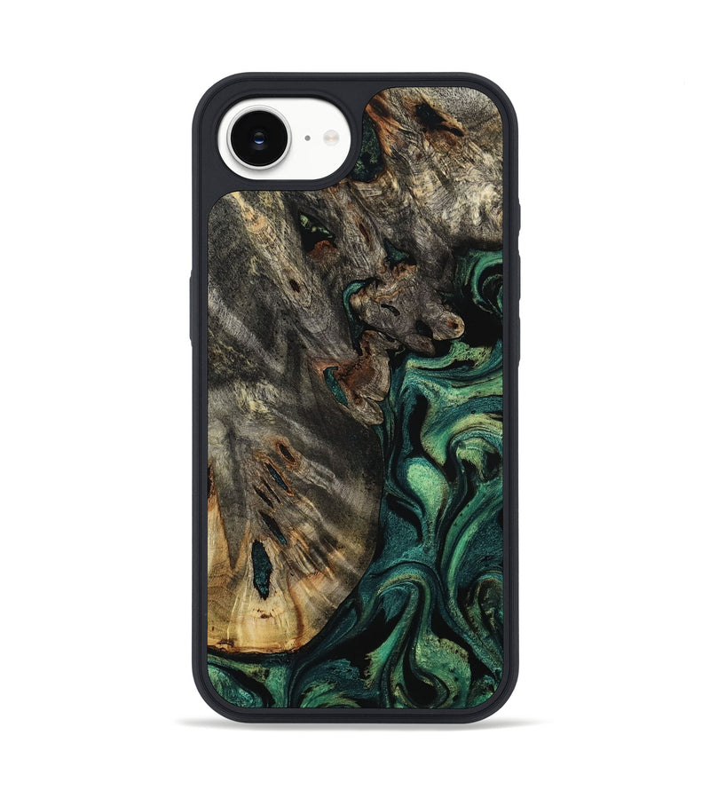 iPhone 16e Wood Phone Case - Karon (Green, 800069)
