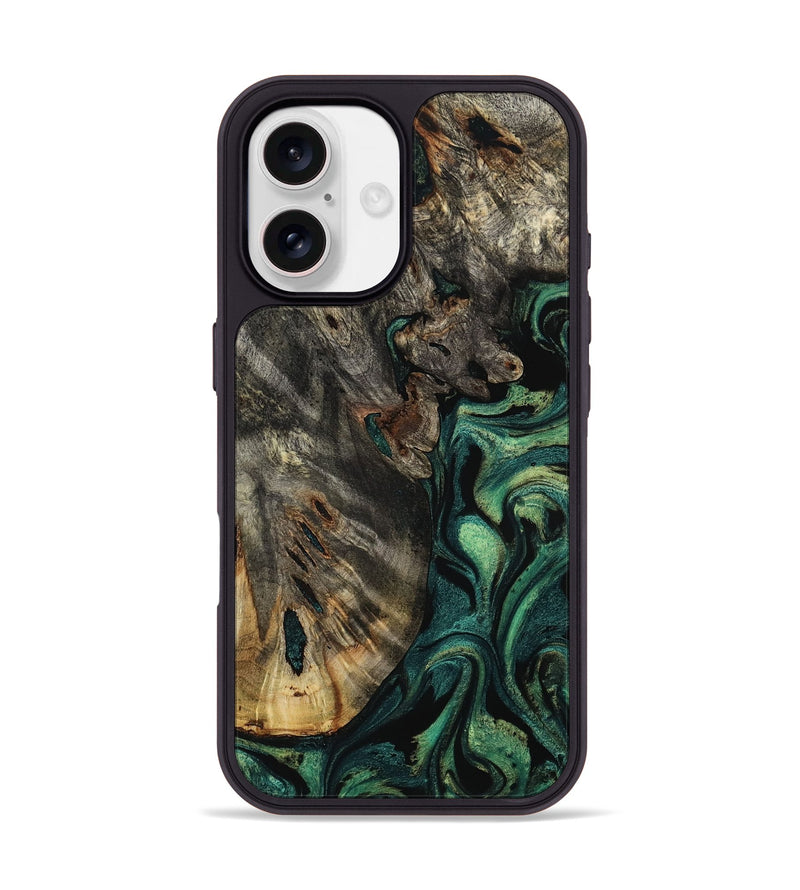 iPhone 17 Wood Phone Case - Karon (Green, 800069)