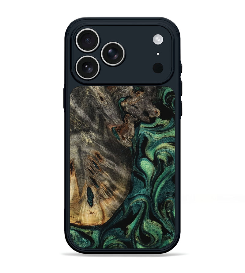 iPhone 17 Pro Max Wood Phone Case - Karon (Green, 800069)