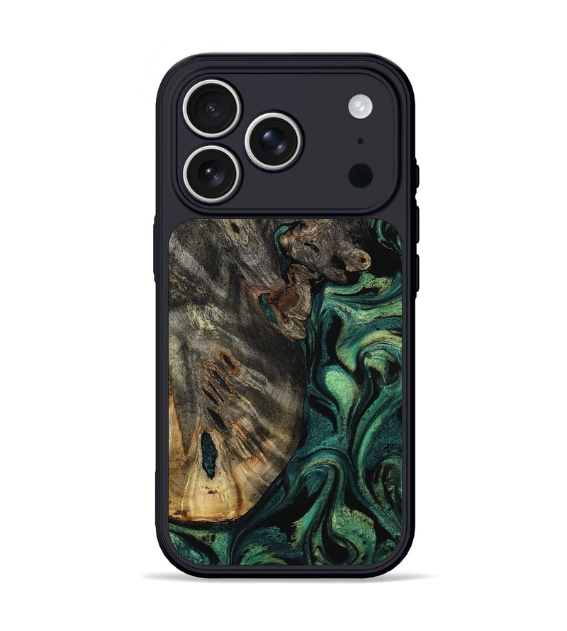 iPhone 17 Pro Wood Phone Case - Karon (Green, 800069)