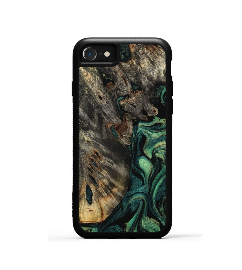 iPhone SE Wood Phone Case - Karon (Green, 800069)