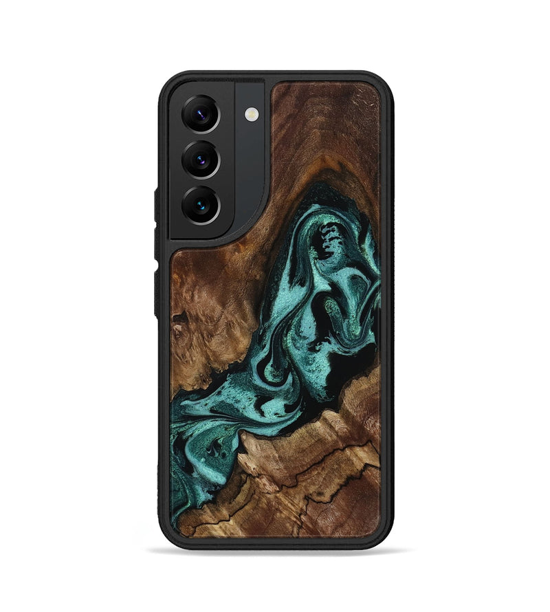 Galaxy S22 Wood Phone Case - Aron (Green, 800070)