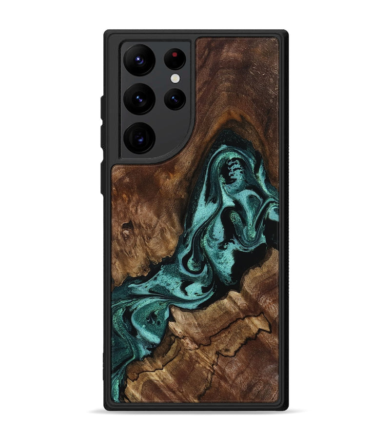 Galaxy S22 Ultra Wood Phone Case - Aron (Green, 800070)