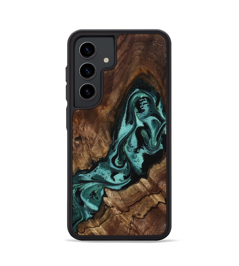Galaxy S24 Wood Phone Case - Aron (Green, 800070)
