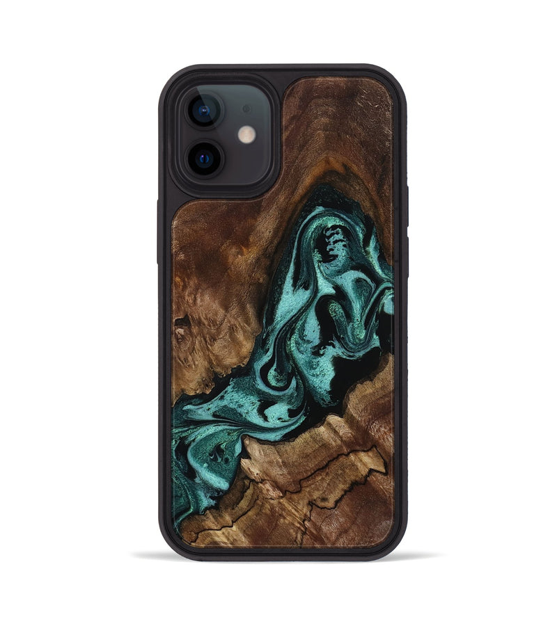 iPhone 12 Wood Phone Case - Aron (Green, 800070)