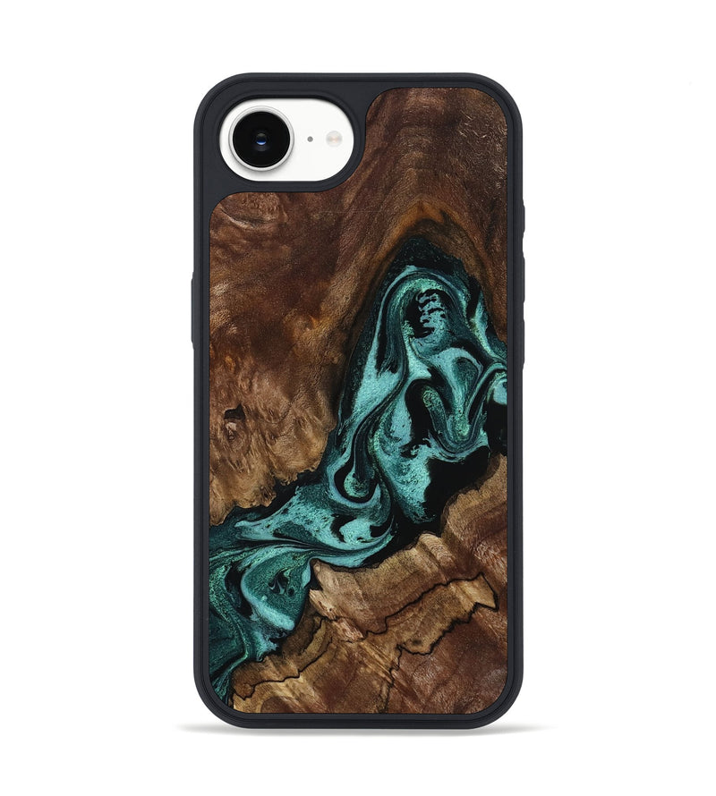 iPhone 16e Wood Phone Case - Aron (Green, 800070)