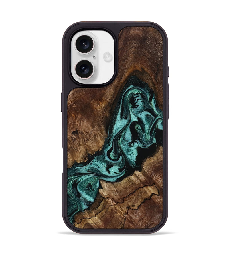 iPhone 17 Wood Phone Case - Aron (Green, 800070)