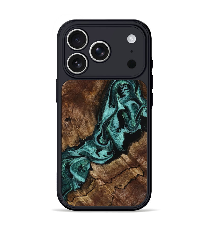 iPhone 17 Pro Wood Phone Case - Aron (Green, 800070)