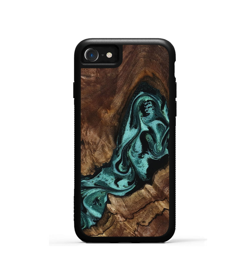 iPhone SE Wood Phone Case - Aron (Green, 800070)