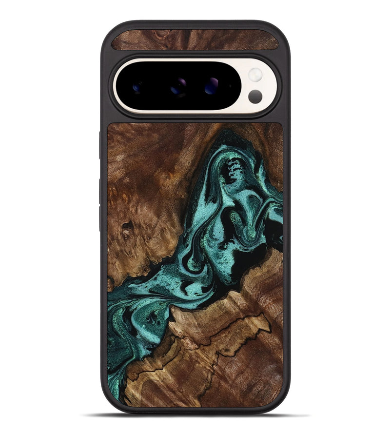 Pixel 10 Pro XL Wood Phone Case - Aron (Green, 800070)