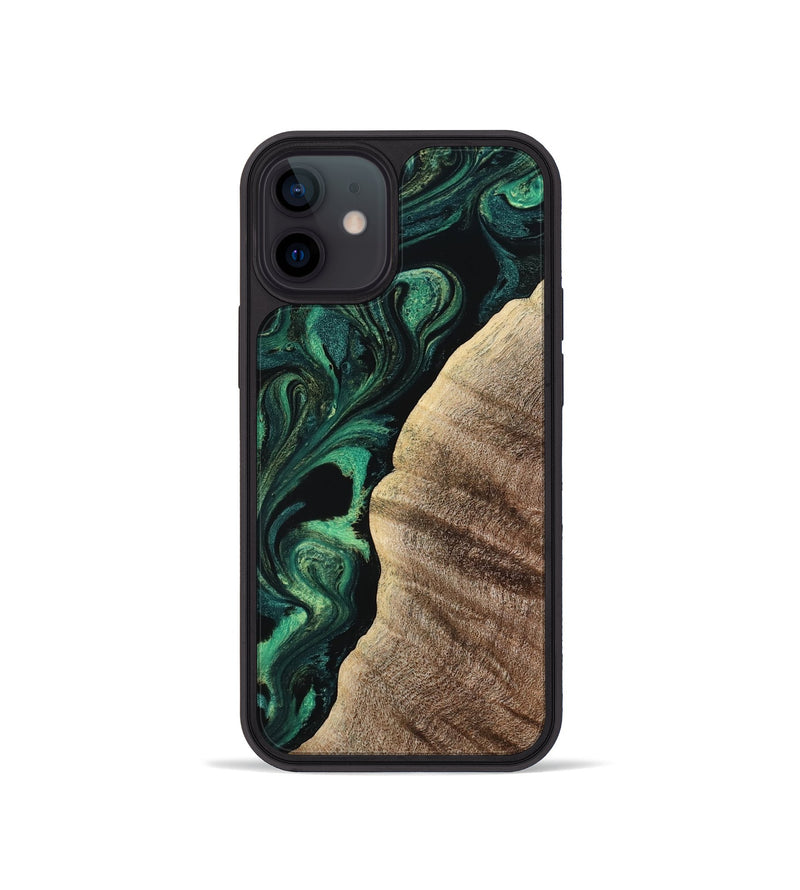 iPhone 12 mini Wood Phone Case - Devonte (Green, 800071)