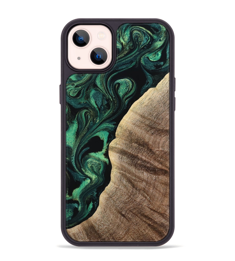 iPhone 14 Plus Wood Phone Case - Devonte (Green, 800071)