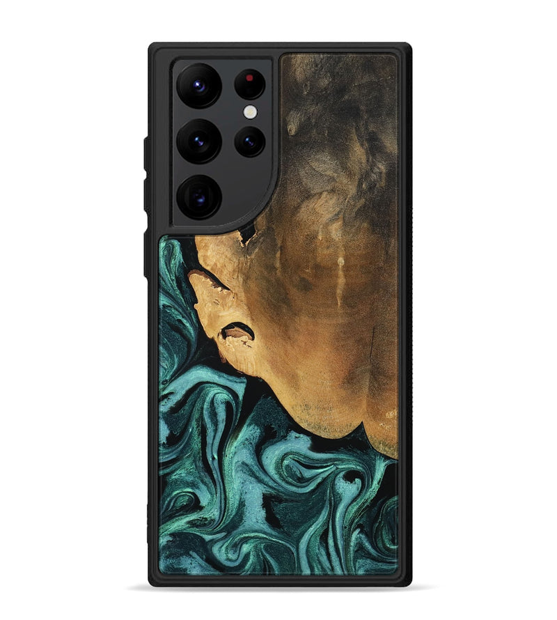 Galaxy S22 Ultra Wood Phone Case - Lakesha (Green, 800072)