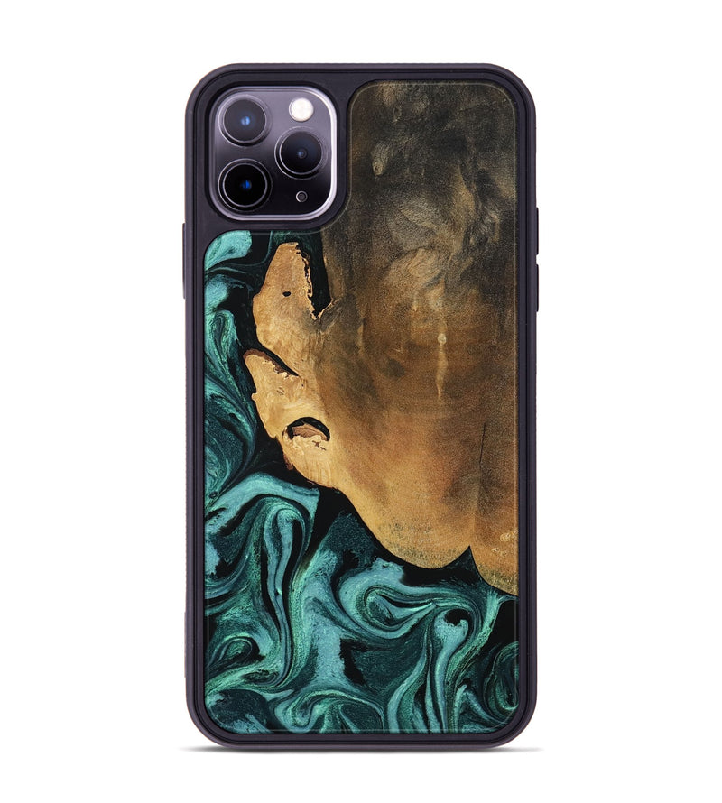 iPhone 11 Pro Max Wood Phone Case - Lakesha (Green, 800072)