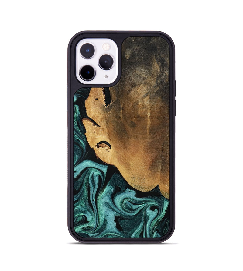 iPhone 11 Pro Wood Phone Case - Lakesha (Green, 800072)