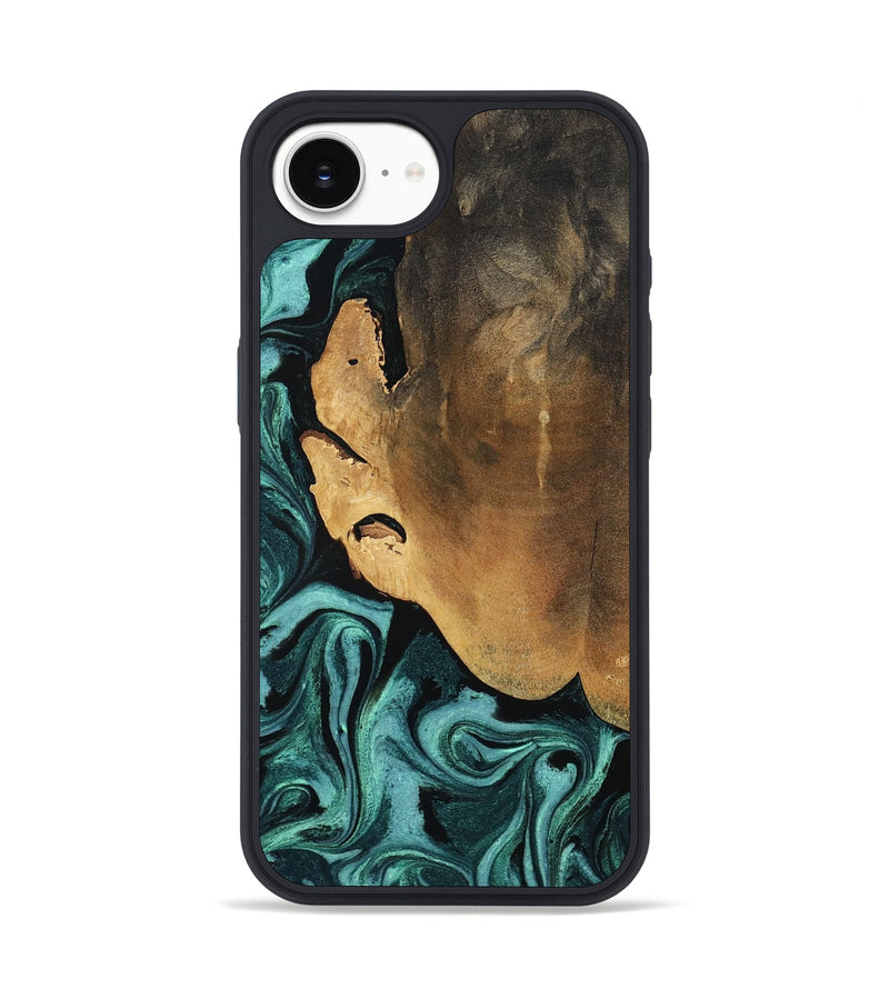 iPhone 16e Wood Phone Case - Lakesha (Green, 800072)