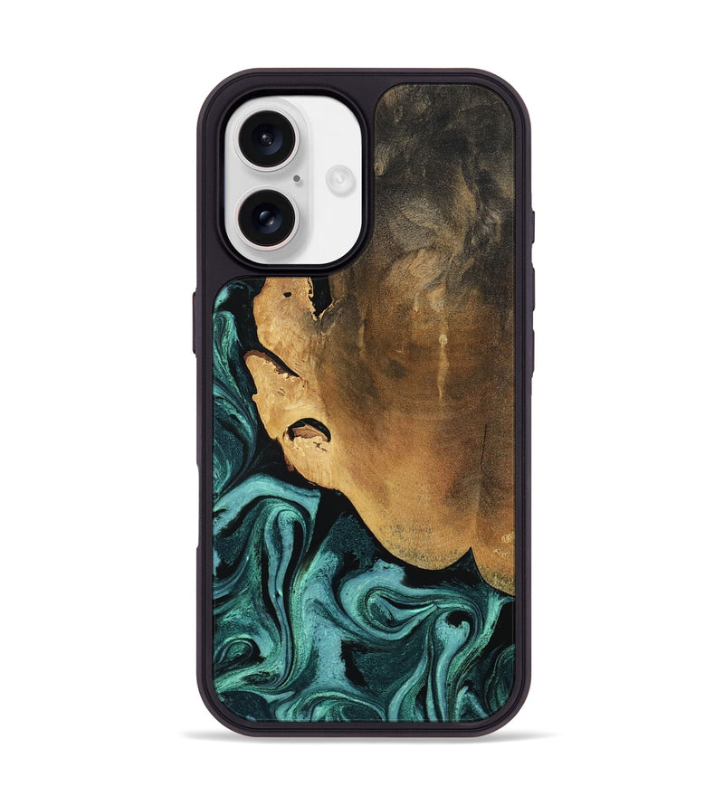 iPhone 17 Wood Phone Case - Lakesha (Green, 800072)