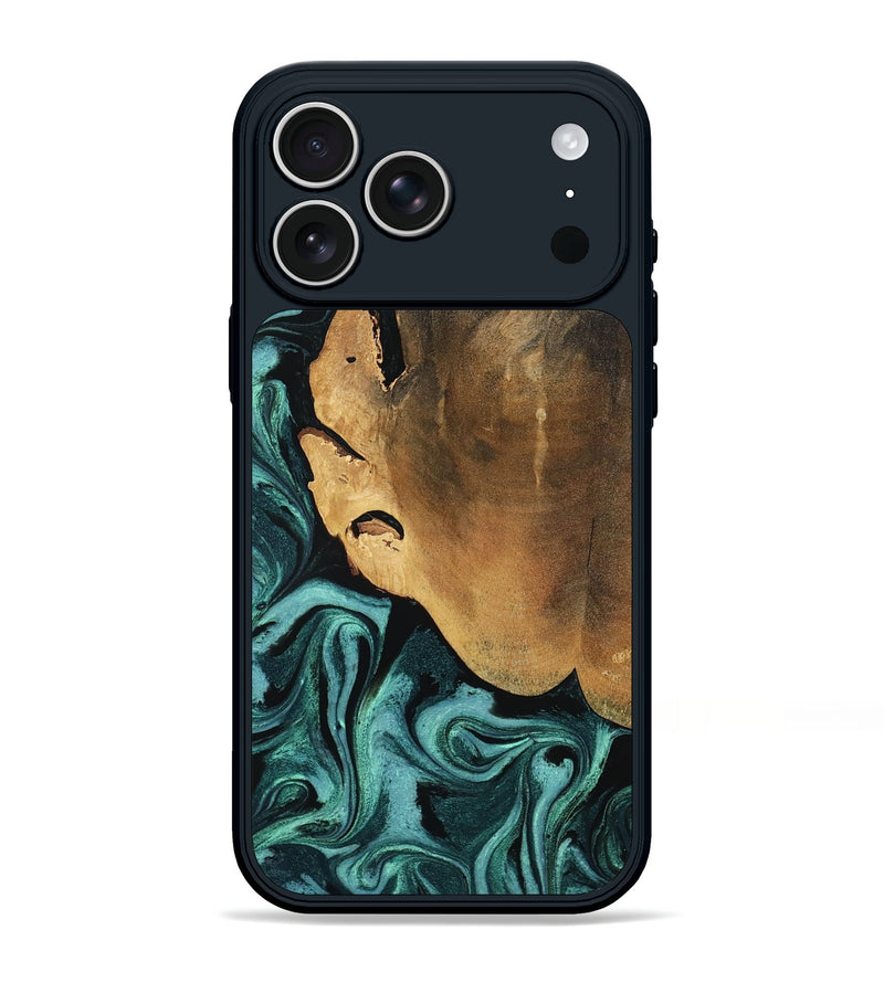iPhone 17 Pro Max Wood Phone Case - Lakesha (Green, 800072)