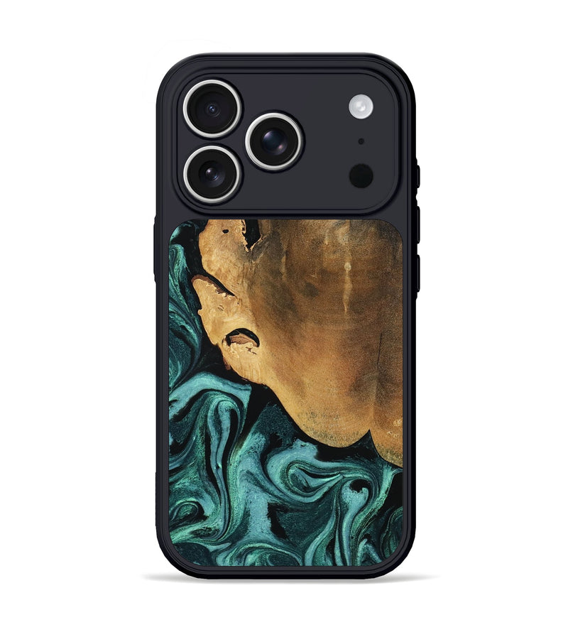 iPhone 17 Pro Wood Phone Case - Lakesha (Green, 800072)