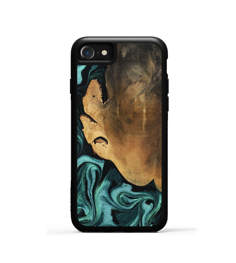 iPhone SE Wood Phone Case - Lakesha (Green, 800072)