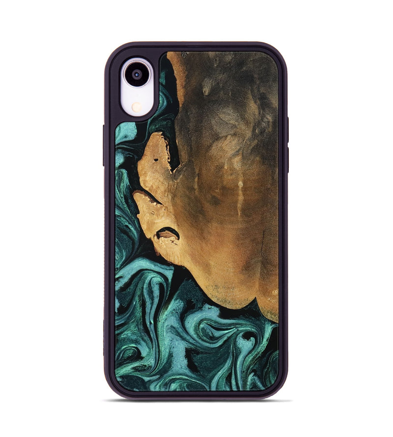 iPhone Xr Wood Phone Case - Lakesha (Green, 800072)