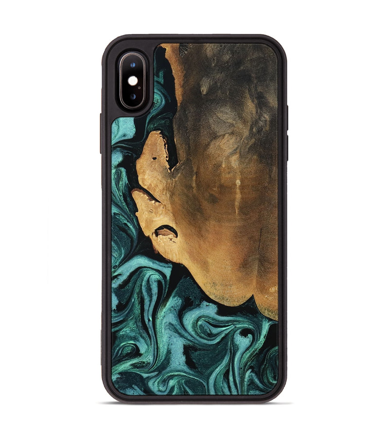 iPhone Xs Max Wood Phone Case - Lakesha (Green, 800072)