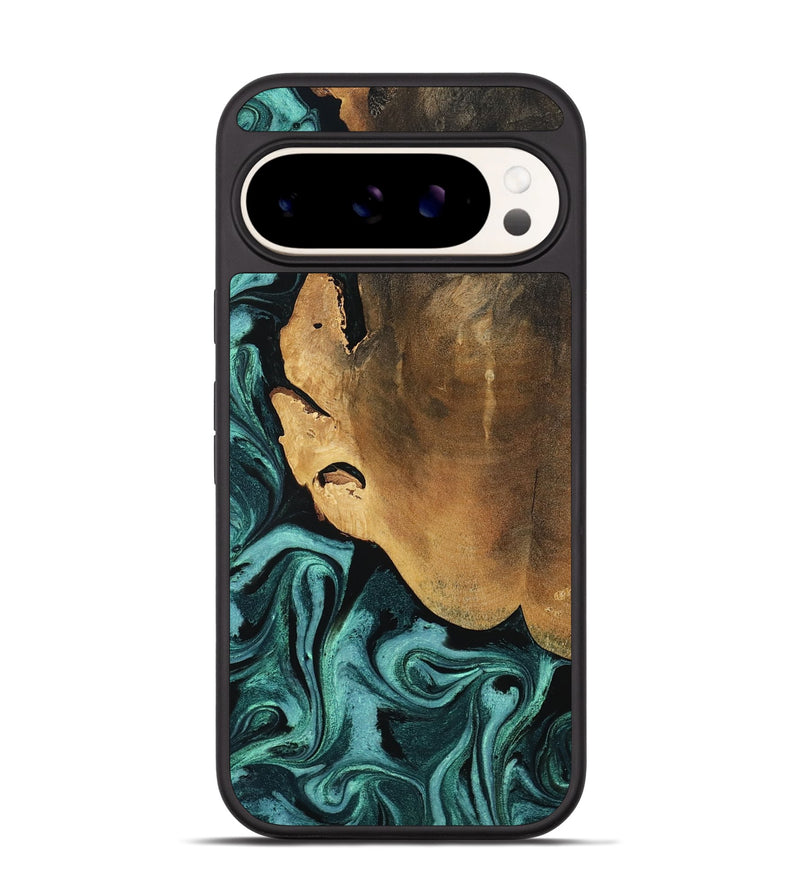 Pixel 9 Wood Phone Case - Lakesha (Green, 800072)
