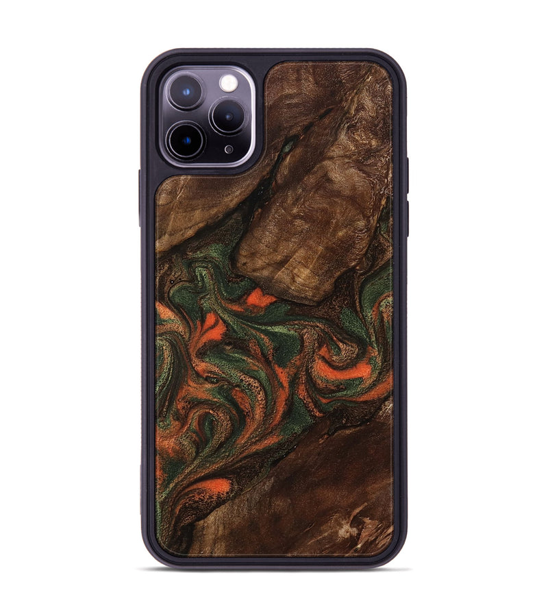 iPhone 11 Pro Max Wood Phone Case - Ethan (Green, 800073)