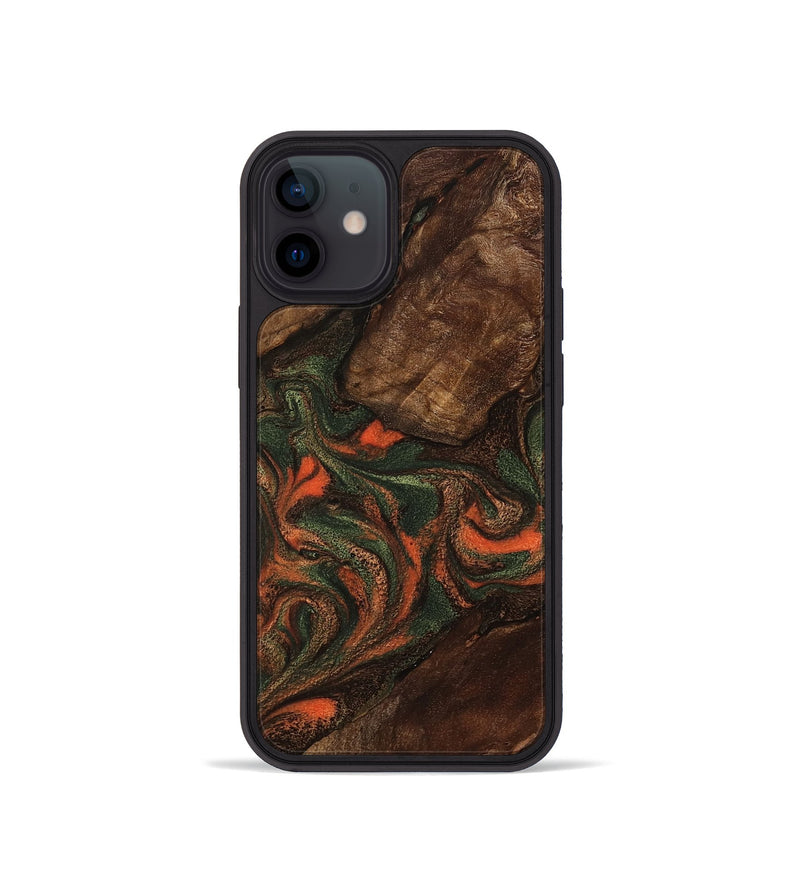 iPhone 12 mini Wood Phone Case - Ethan (Green, 800073)