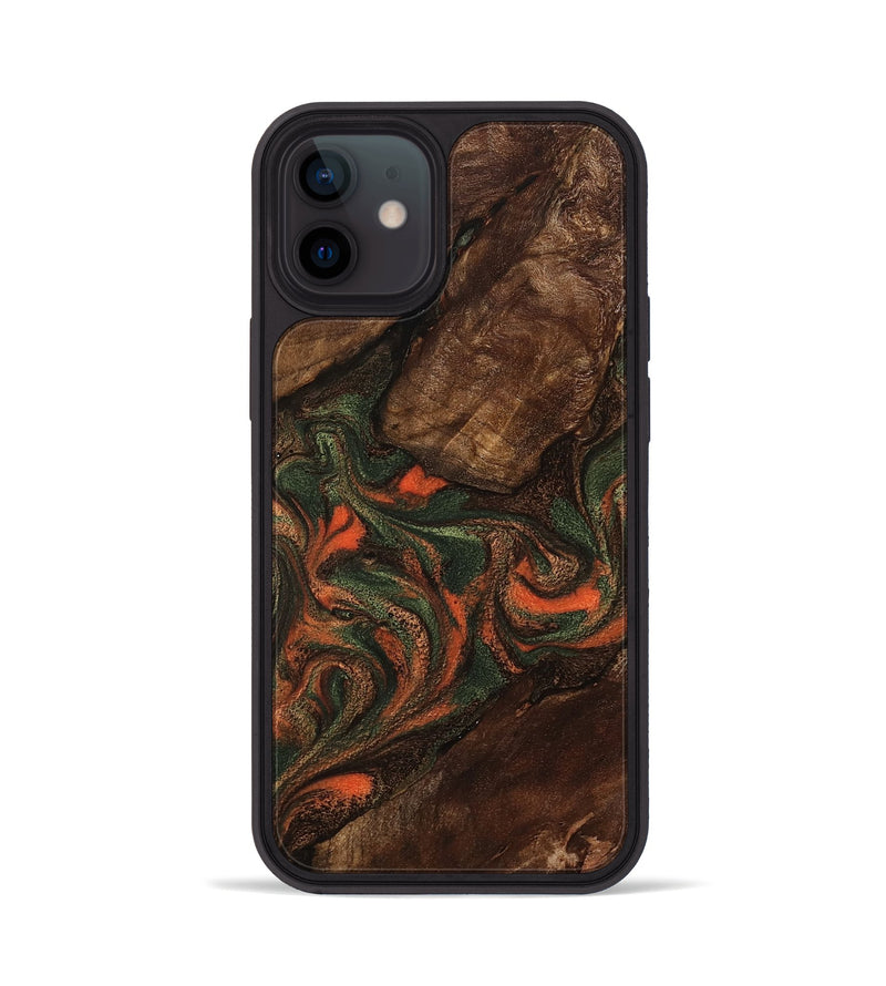iPhone 12 Wood Phone Case - Ethan (Green, 800073)