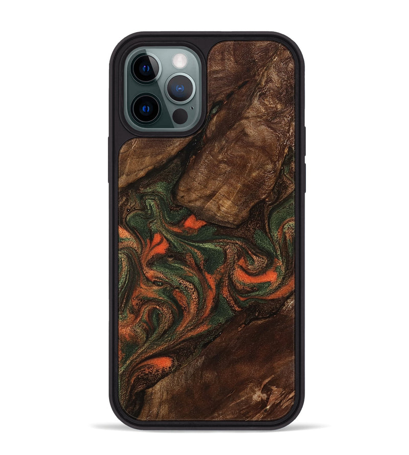 iPhone 12 Pro Max Wood Phone Case - Ethan (Green, 800073)