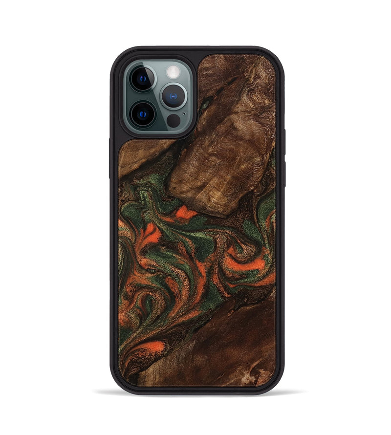 iPhone 12 Pro Wood Phone Case - Ethan (Green, 800073)