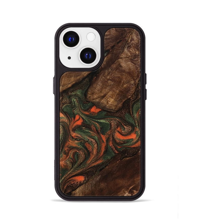 iPhone 13 Wood Phone Case - Ethan (Green, 800073)